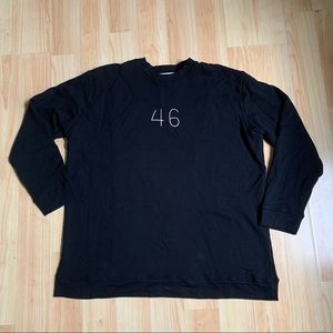 Lingua Franca X Stateside 3X Black Sweatshirt 46 Embroidered 100% Cotton